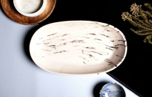 Load image into Gallery viewer, Marble Effect Multi Purpose Porcelain Serving Plate
