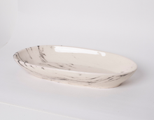 Load image into Gallery viewer, Marble Effect Multi Purpose Porcelain Serving Plate
